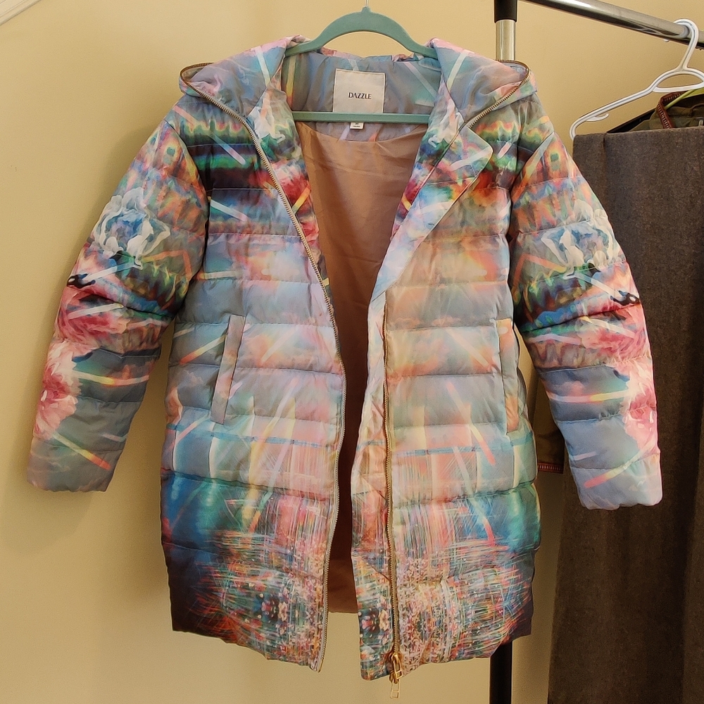 Dazzle puffer jacket